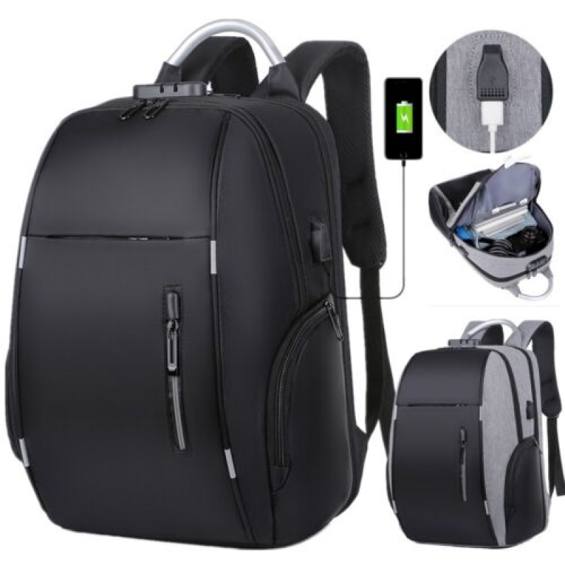 17in Men Laptop Backpack Anti Theft Waterproof Large Rucksack Travel School Bag