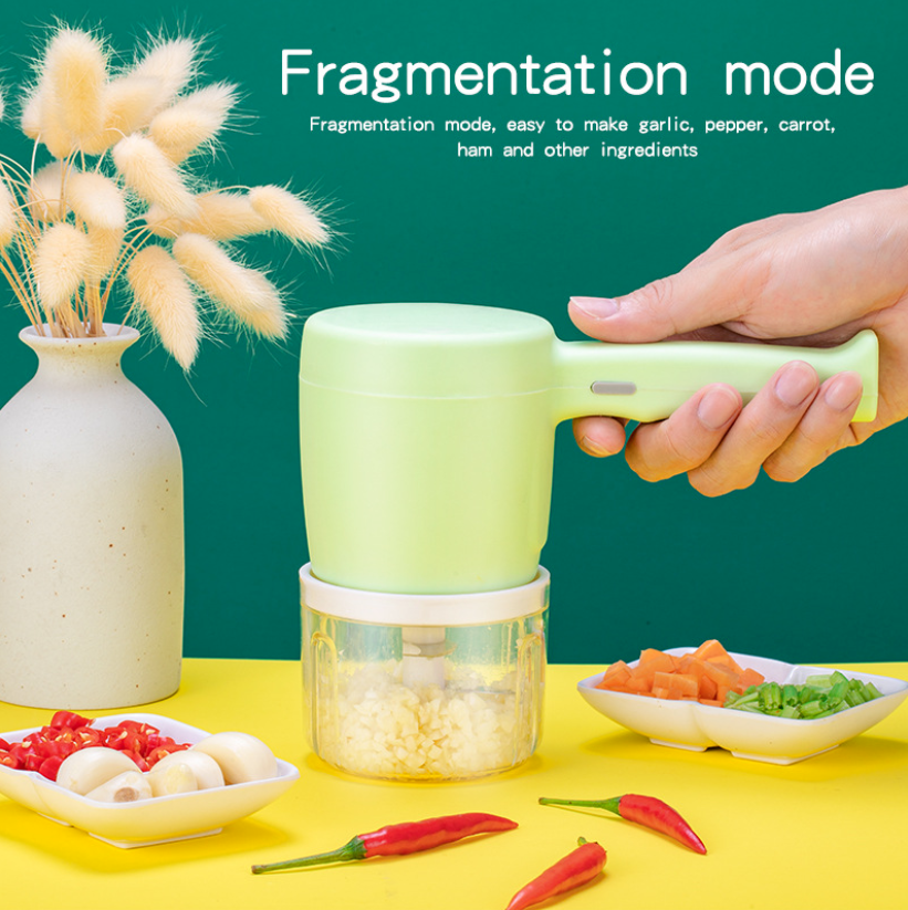 3-in-1 Electric Wireless Chopper - Handheld Food Processor - Egg Beater Blender