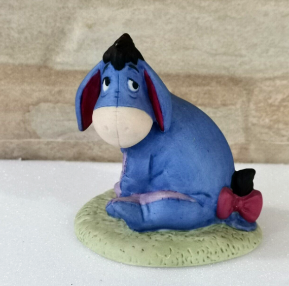 Disney Winnie The Pooh Eeyore Ceramic Pottery Model Toy Figure Collection